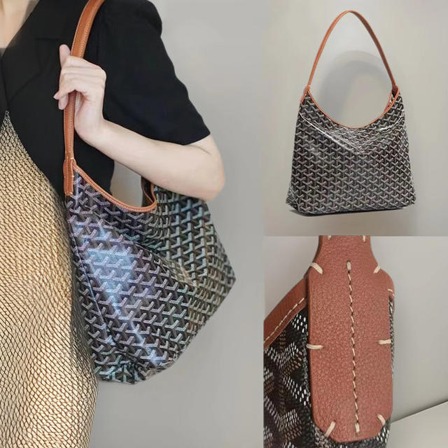 Dog tooth hobo underarm bag single shoulder high version tote bag printed large capacity shopping bag tote bag detail 1