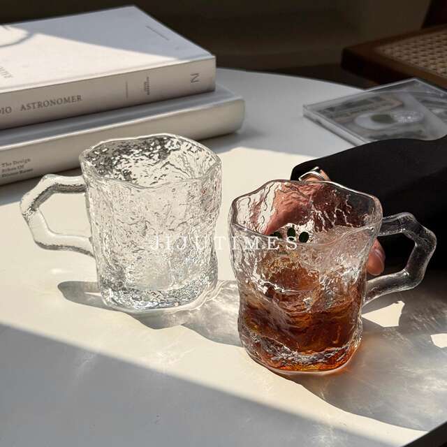 Ins-Style Glass Cup with Handle for Home Use, High Aesthetic Value, Suitable for Drinking Water, Coffee, Milk, Juice, and Breakfast detail 7