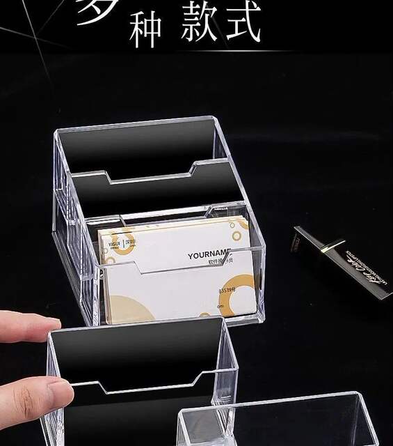 Business card holder creative transparent acrylic card storage box business large capacity business card box manufacturers wholesale detail 3