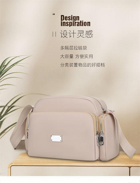 Factory Direct Sales Fashion Women's Bag Wholesale New Nylon Shoulder Crossbody Bag Large Capacity High Appearance Lightweight Mother Bag detail 3
