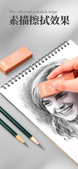 Old man's head rubber wholesale sketch painting high-gloss studio eraser supplies a box of primary school students learning stationery detail 7