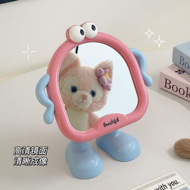 Mirror Makeup Mirror Desktop Small Mirror Home Bedroom Cute Student Dormitory Portable High-Definition Beauty Mirror detail 11