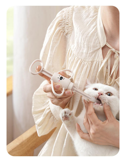 Pet Medicine Feeder, Cute Cartoon Soft Silicone Cat and Dog Feeding Aid for Solid and Liquid Foods, Pet Supplies detail 11