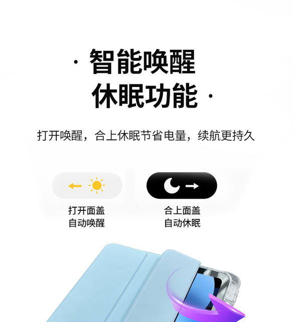 Suitable for iPad Protective Case 70% off Stand Tablet Case Flip Tablet Protective Case High Transparency Anti-Fall with Pen Slot Design detail 6