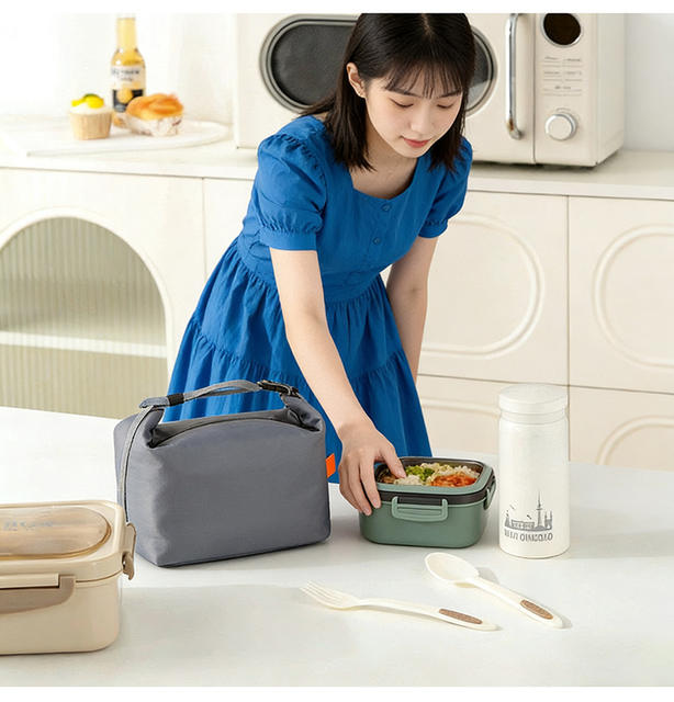 Cross-Border Lunch Box Bag, Portable Insulated Bag, Bento Bag, Thickened Aluminum Foil Waterproof Insulated Bag, Outdoor Picnic Bag detail 5