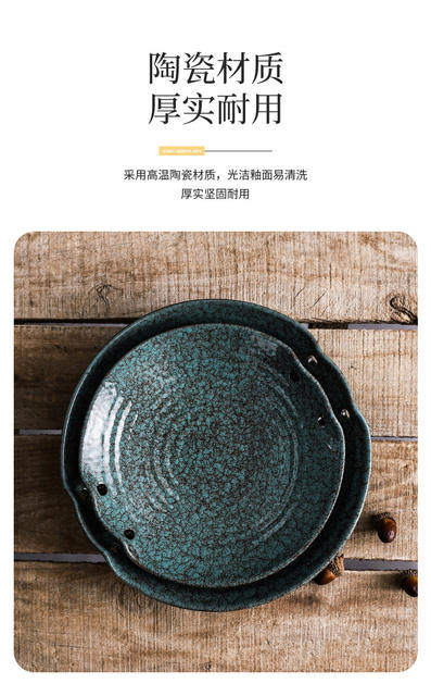 Creative Ceramic Plate Portable Basket Hotel Featured Dinner Plate Fruit Plate Dried Fruit Plate Restaurant Ceramic Plate detail 9