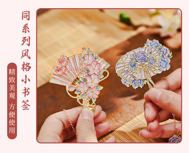 Cultural and Creative Antique-Style Floral Metal Bookmarks, Exquisite and Aesthetically Pleasing Hollow-Out Bookmarks in a Gift Box, Graduation Commemorative Gift for High School and College Entrance Exams detail 8