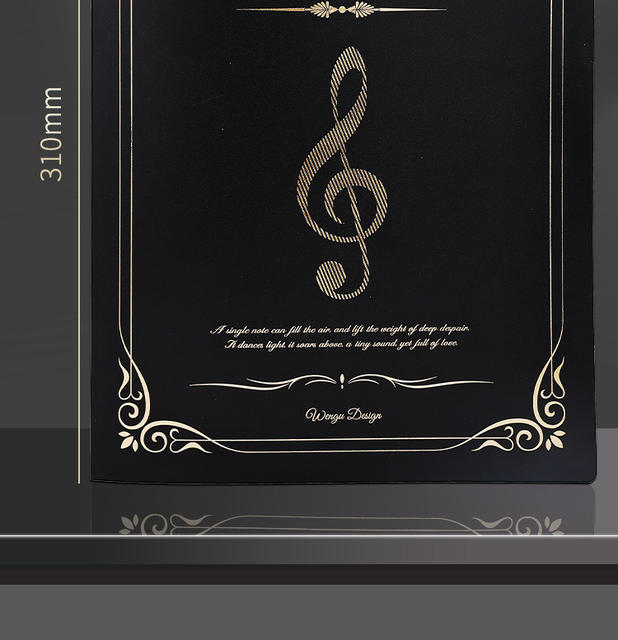 Music score clip Student music score book clip Loose-leaf piano score A4 data book Insert file bag Piano song score clip detail 11
