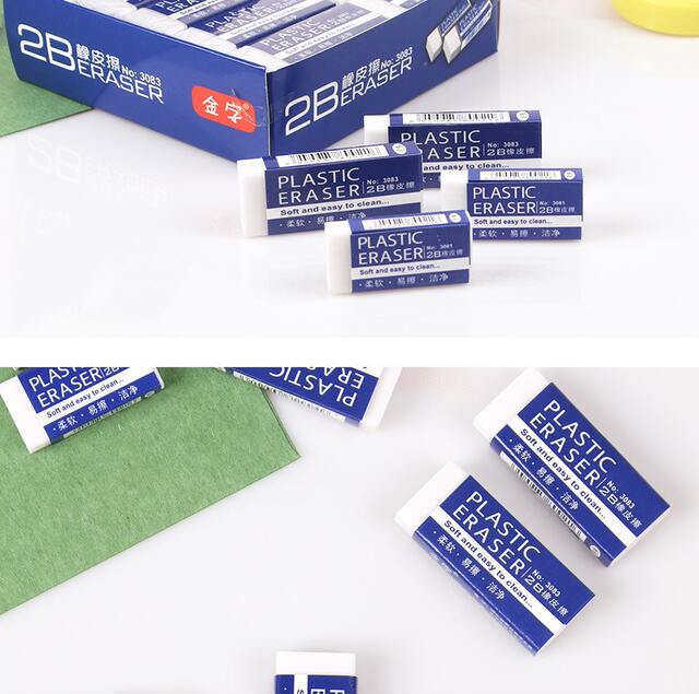 2B White Eraser Pencil Writing Large Eraser Rectangular Kidsren's Eraser Office Student Eraser Customization detail 10