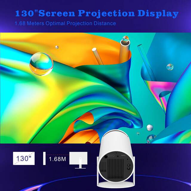 hy300pro Projector Home 4K Portable LCD Ultra High Definition Living Room Wall Throw Wireless Same Screen detail 5