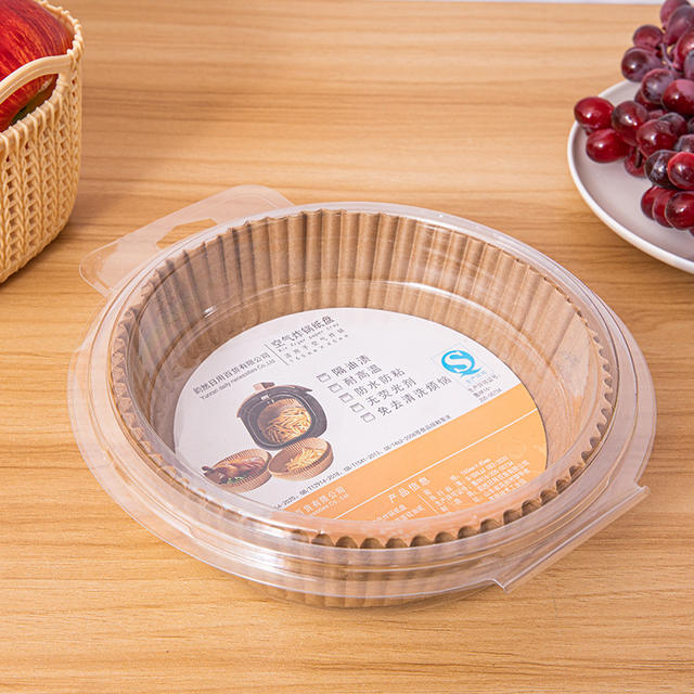 Air Fryer Special High Temperature Resistant Paper Tray Oil Absorbing Paper Food Grade Silicone Oil Paper Round Square Baking Fryer Paper detail 2