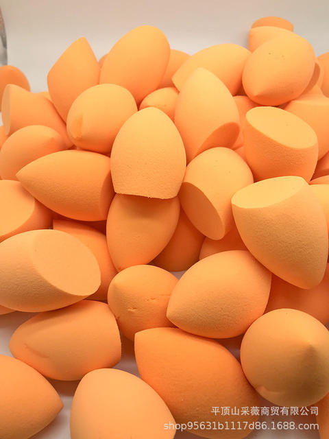 R's t Orange Oblique Cut Beauty Egg Super Soft Non-Eating Powder Original Tail Goods Sponge Egg Defective Makeup Puff detail 5