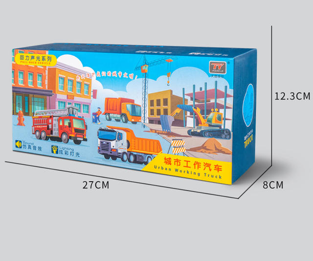 Children's Oversized Crane Engineering Toy Car Artificial Pull-Back Car Boy 3 to 6 Years Old Tow Truck Rescue Truck Transport Truck detail 11