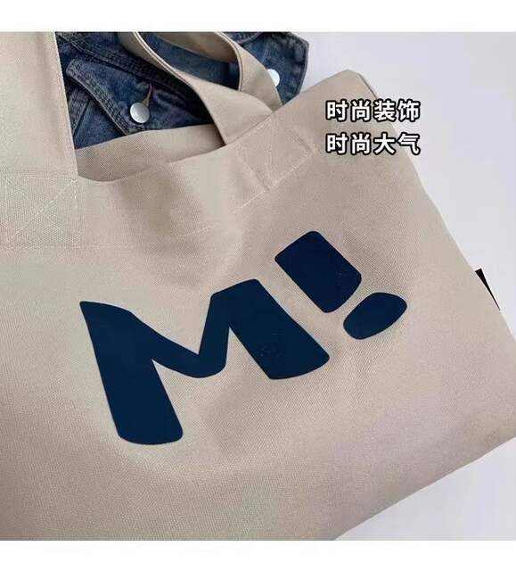 Canvas Bag Women's Large Capacity Strong Supermarket Shopping Bag Simple All-match 2024 New Shoulder Hand Tote Bag detail 8