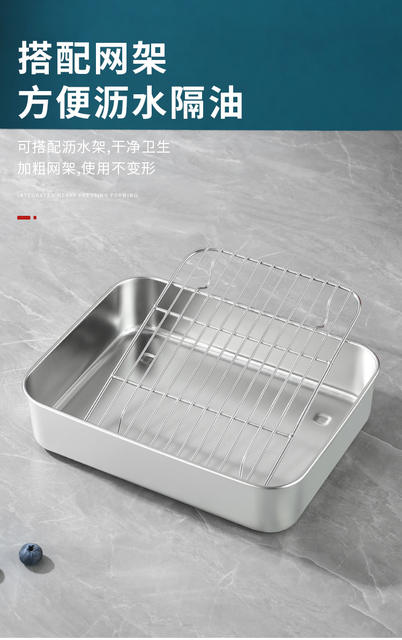316 Fresh-Keeping Box 304 Stainless Steel Refrigerated Box with Lid Sealed Storage Box Refrigerator Food Storage Quick-Freezing Box detail 5