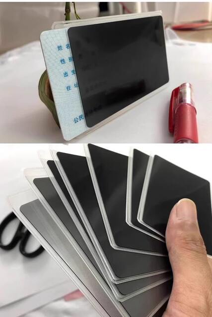 Anti-Peep Transparent Card Holder, Frosted Multi-Functional Anti-Theft, Anti-Degaussing Leather Id Card and Bank Card Protective Case with Magnetic Attraction detail 9
