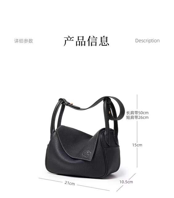 【Wang Churan's Same Style】Gongxuan Yuanbao Bag Made of Top-Layer Cowhide, Pillow Bag, Single Shoulder Crossbody Bag, Commuter Underarm Bag, Trendy detail 6