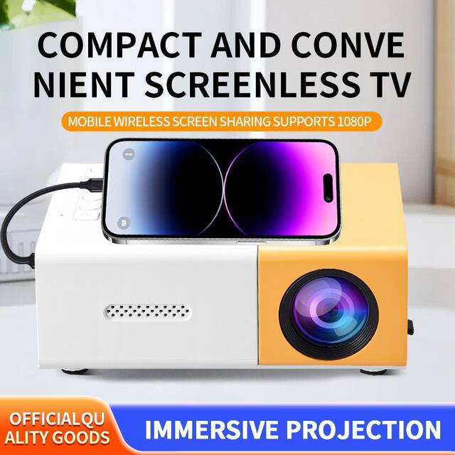 Cross-Border Hot-Selling Vs Yg300 Projector, Wired Screen Mirroring for Mobile Phones, Wireless Entertainment for Children, Home-Use Mobile Projector