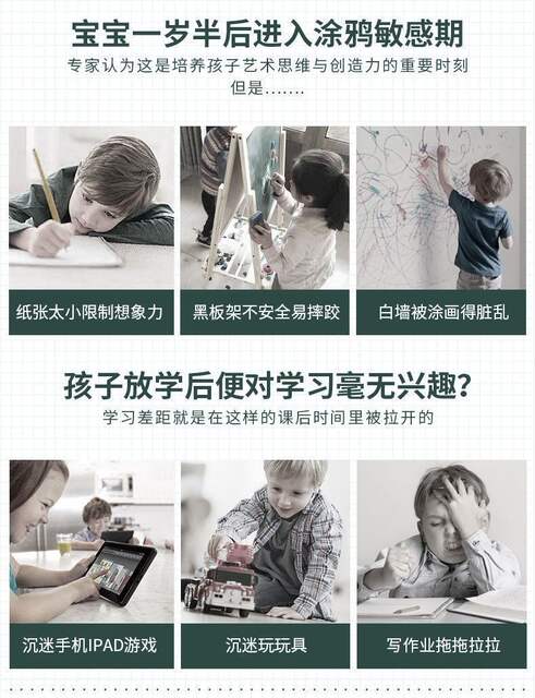 Whiteboard Writing Board Stickers Small Blackboard for Home Teaching Erasable Children's Small Whiteboard Does Not Damage the Wall Memo Board Graffiti Wall detail 3