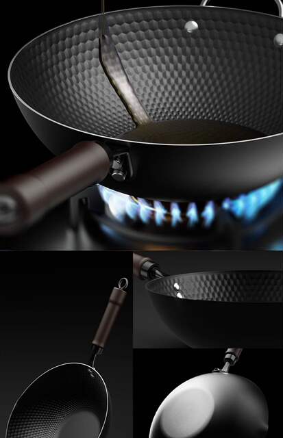 The New Wok Is Ready to Use, a Cast Iron Cooking Pot for Home Use, Without Coating, Suitable for Induction Cookers and Gas Stoves detail 12