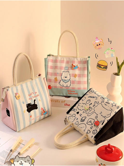 Lunch Box Tote Bag, Insulated and Portable, Lunch Bag for Elementary School Students, Lunch Bag for Office Workers, Thickened Aluminum Foil, High-Looking Lunch Bag detail 4