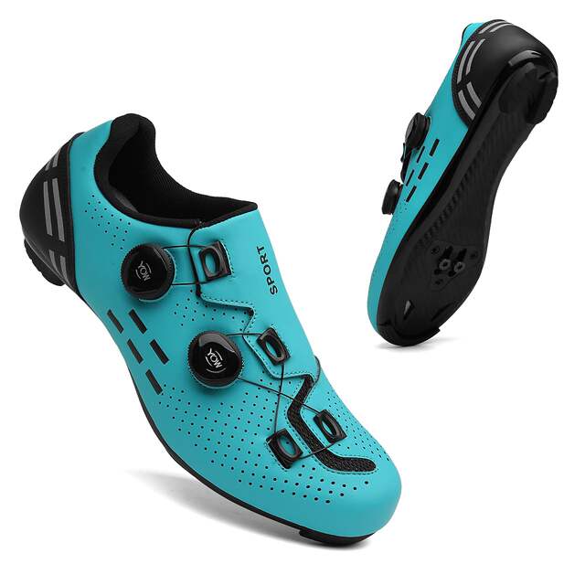 New professional cycling shoes men's lockless mountain bike bicycle shoes road bike lock shoes non-lock bicycle Women's Spring detail 9