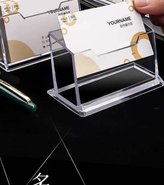 Business card holder creative transparent acrylic card storage box business large capacity business card box manufacturers wholesale detail 2