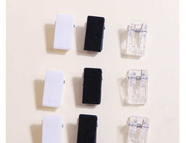 Acrylic Plastic Clips Stationery Accessories Transparent Small Adhesive Folders Journal Pp Clips DIY Clip Strips Long Tail detail 11