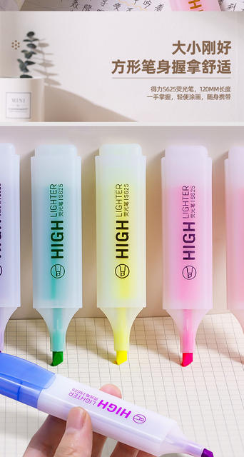 Deli Fluorescent Pen for Students and Office Use, Colorful Marker Pen, Colorful Pen, Office Marking Pen S625 detail 8
