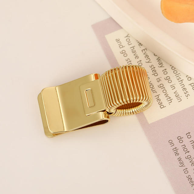 Cross-Border Journal Fixed Spring Pen Clip Stationery Portable Notebook Book Clip Electroplated Manganese Steel Pen Clip Accessories detail 11