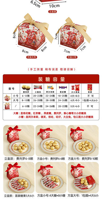 Wedding gift candy box wedding candy box candy packaging box high sense small fresh candy bag wholesale detail 2