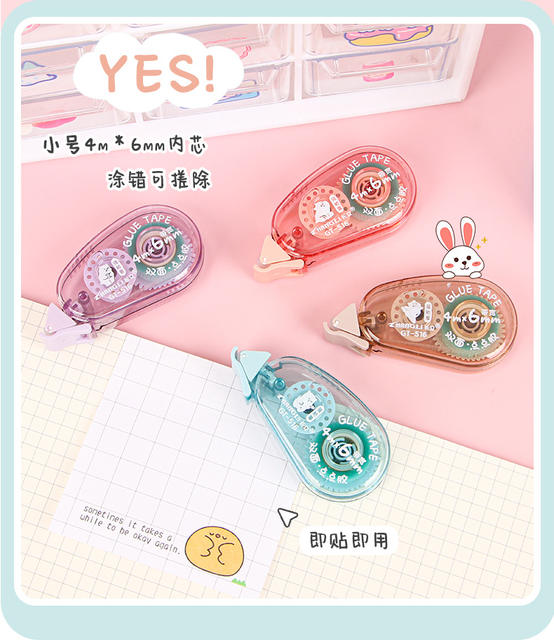 Dot Adhesive High Viscosity Correction Tape Dot Transparent Double-sided Adhesive Tape Student Special Large Capacity Hand Account Adhesive Tape detail 4