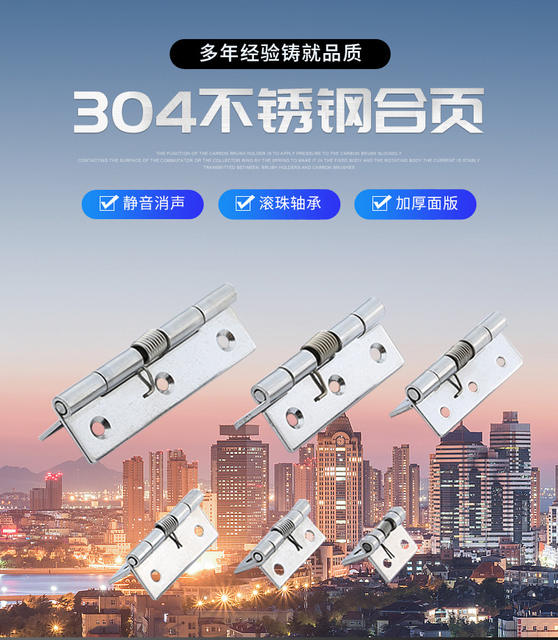 Manufacturer Wholesale 304 Stainless Steel Spring Hinges, Automatic Closing Rebound Hinges, Industrial Equipment Spring Hinges detail 2