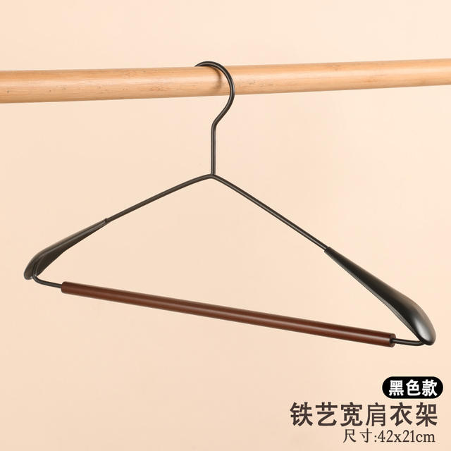 Light Luxury Wooden Seamless Pants Clip Retro Solid Wood Clothes Hanger with Clip Clothes Rack Home Wardrobe Skirt Clip Telescopic Pants Rack