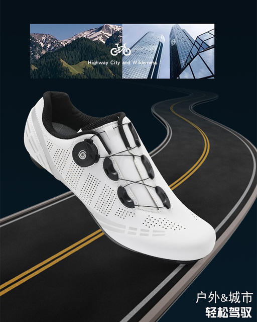 Road Bike Cycling Shoes for Men, Mountain Bike Cycling Shoes with Cleats, Competition Road Bike Cleat Shoe Set, Women's Cycling Shoes T27 detail 4