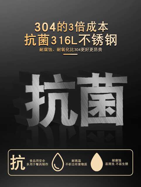 Antibacterial 316 Stainless Steel Frying Spoon Chef's Special Cooking Spoon Household Wooden Handle Spatula Set 304 Soup Spoon Pot Spoon detail 3
