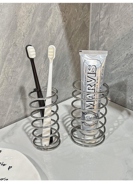 Comb Storage Rack, High-End Makeup Brush Storage Tube, Bathroom Bathroom Sink, Stainless Steel Toothbrush Storage Rack detail 7