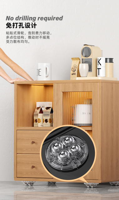 Adhesive type household ball pulley movable furniture base rotating universal wheel bed bottom storage box casters detail 4