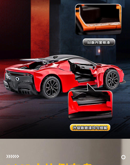 1:43 Four-Door Alloy Toy Car Off-Road Sports Car Model for Children Aged 3-6, Pull-Back Toy Car Gift detail 10