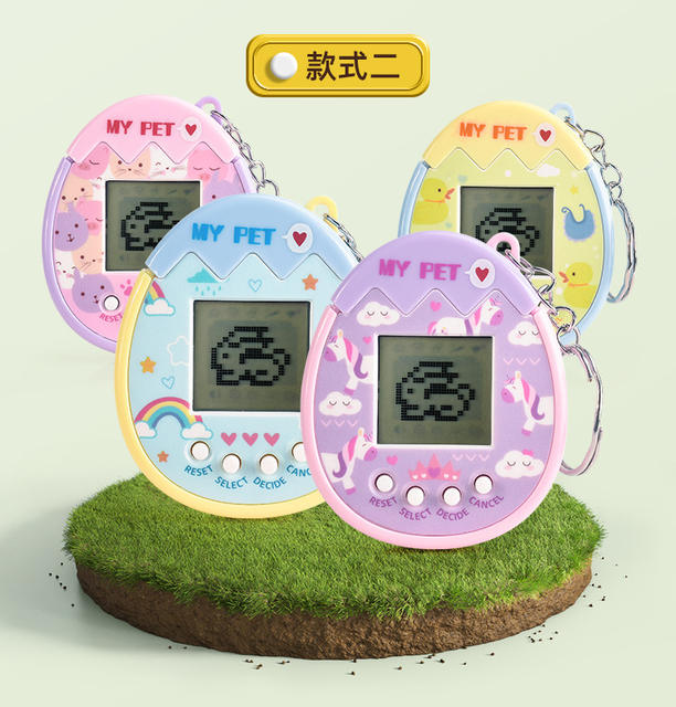 One Piece Free Shipping Kidsren's Handheld Feeding Pet Digital Game Console Mini Creative Pet Machine Key Pendant Toy detail 4