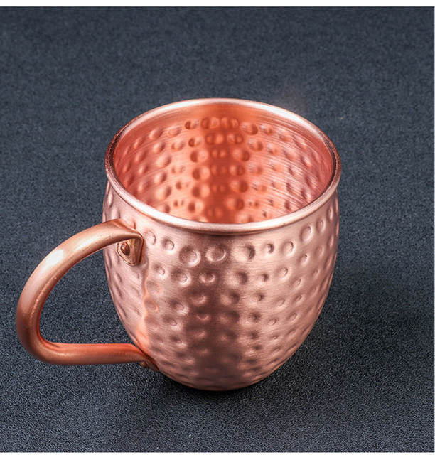 Cross-Border European and American Imitation Copper Cups, Mule Cups, Wholesale Cocktail Cups, Imitation Copper Mugs, Red Wine Cups, Hammered Texture detail 9