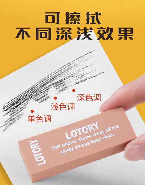 Elderly People's Erasers Wholesale Sketching Drawing Highlighter Art Eraser Supplies One Box of Elementary School Student Learning Stationery detail 4