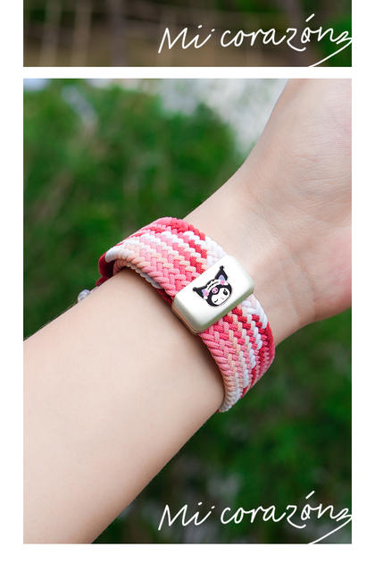 Suitable for Little Genius Phone Watch Z11 Strap Z10Z9Z8A Woven Magnetic N5Q3D2D5 Cartoon Wristband Z7S detail 3