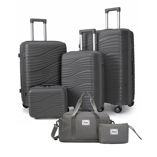 New Pp Material Suitcase 24inch Trolley Case Cross-Border Special Boarding Case Large Capacity Suitcase Universal Wheel t detail 1