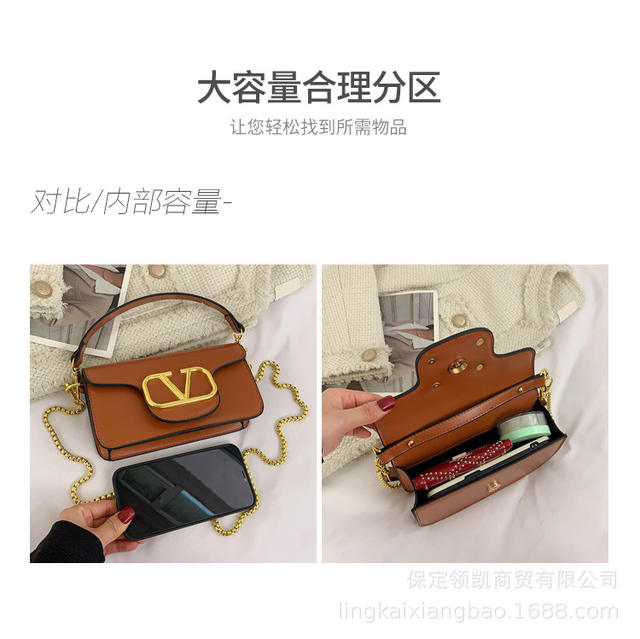 2026 New Women's Fashion Chain Bag, Solid Color Small Square Bag, Wholesale Handbag, Casual Versatile Shoulder Crossbody Bag detail 7