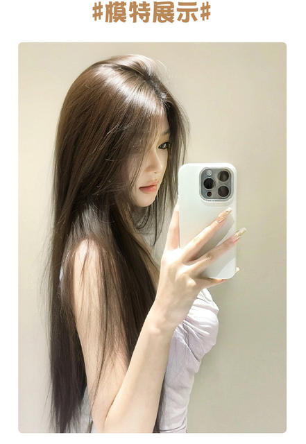 Wig Piece for Women with Long Hair Three-Piece Invisible Traceless Artificial Hair Fluffy Wig Piece Straight Hair Volume Increase Hair Extension Patch detail 10