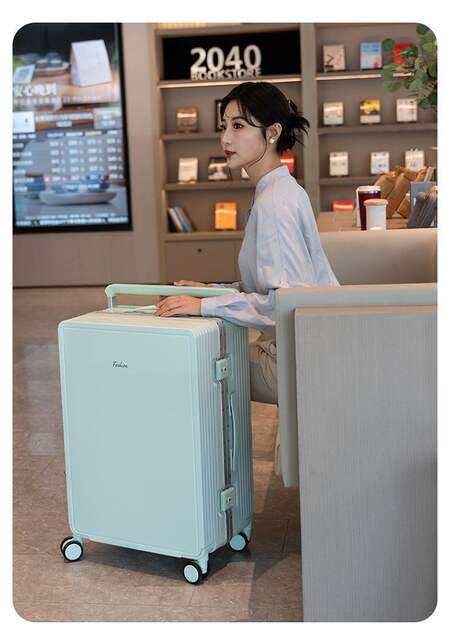 Wide Trolley Suitcase New Aluminum Frame Trolley Case Password Box Large Capacity Silent Multi-Functional Universal Wheel Suitcase detail 11