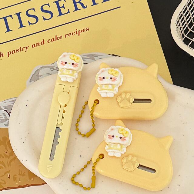 Cute Cat Utility Knife for Opening Packages, Journaling, and Cutting Paper, Ins Cream Style Portable Box Opener Knife Wholesale detail 11