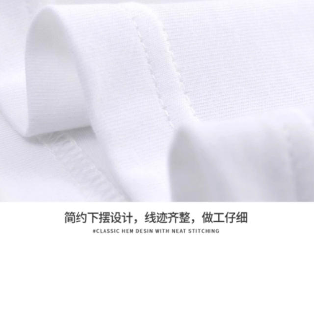 Children's T-shirt 100% cotton short sleeve summer T-shirt boys white top girls loose performance college all-match soft detail 9