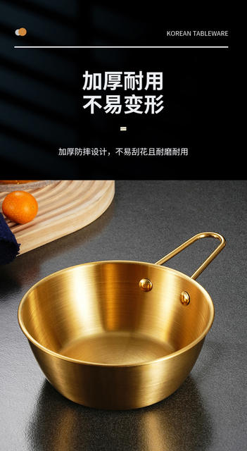 Korean style 316 food grade stainless steel rice wine bowl wine cooking bowl with side dishes butterfly rice wine bowl with seasoning bowl detail 6